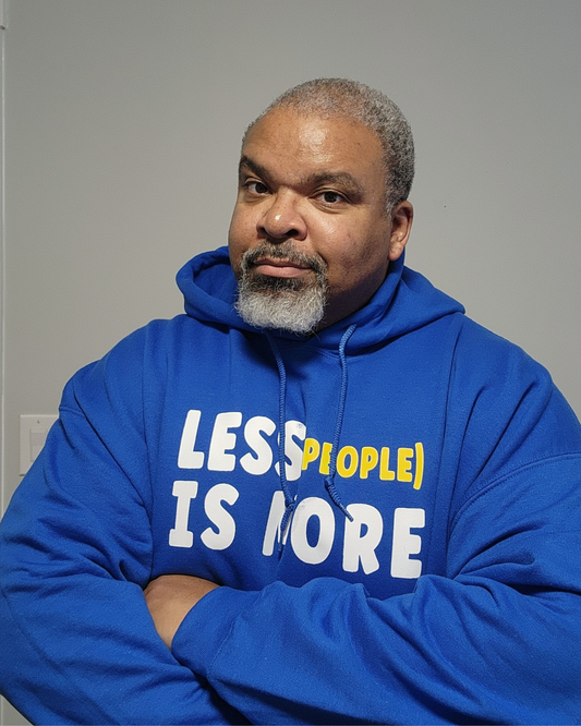 Less People Is More Hoodie (White/Yellow)