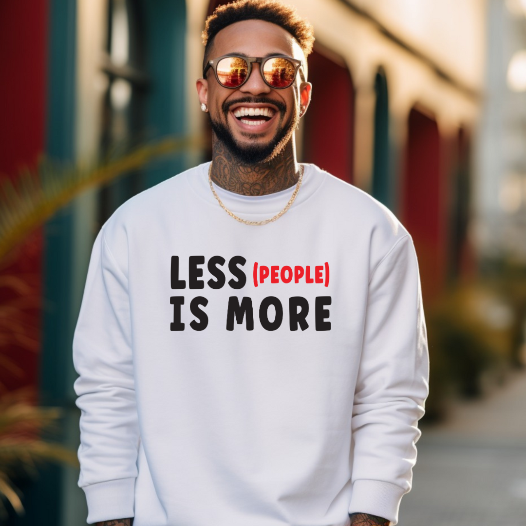 Less People Is More Sweatshirt (Black/Red)