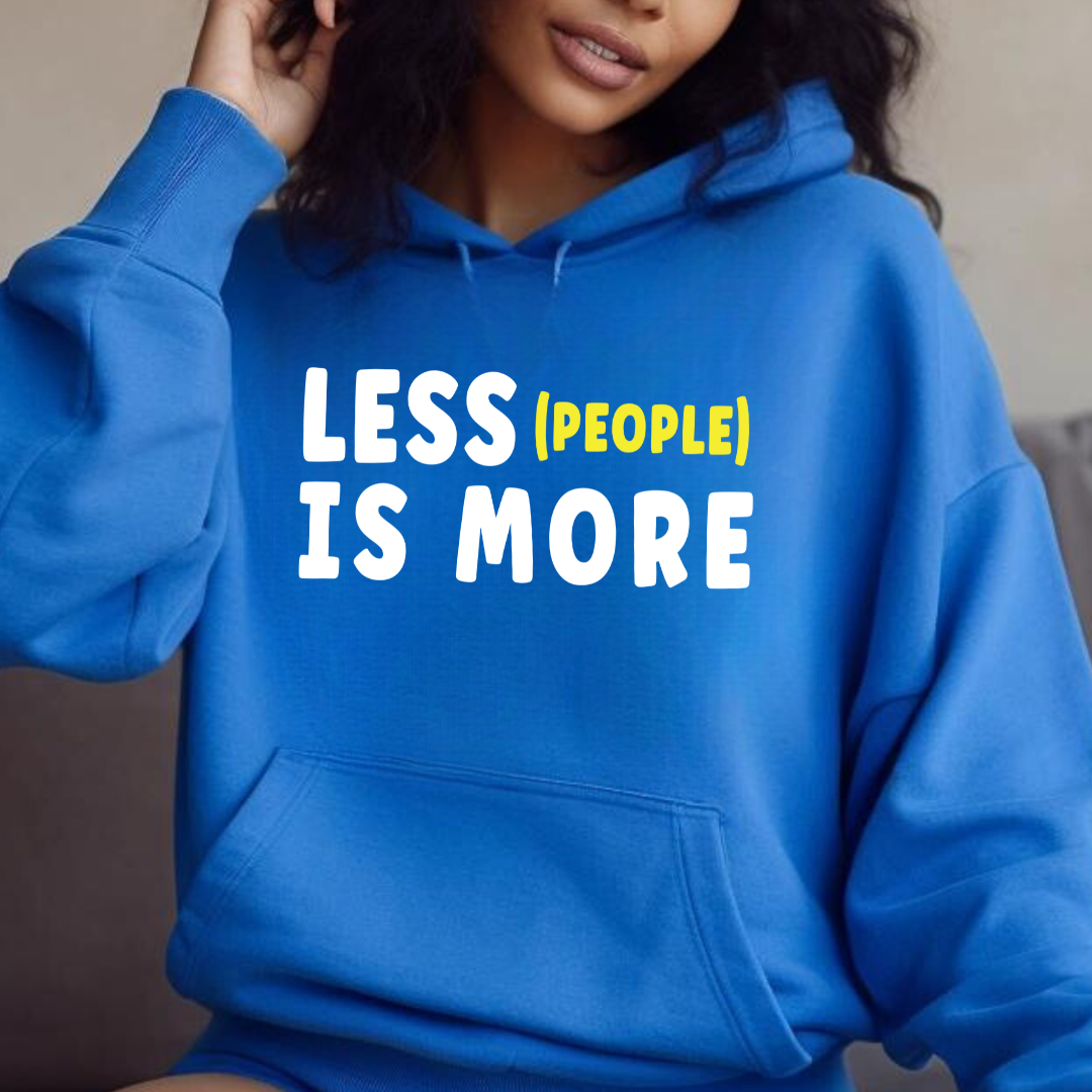 Less People Is More Hoodie (White/Yellow)