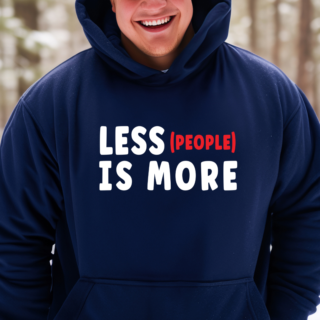 Less People Is More Hoodie (White/Red)